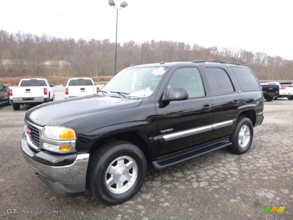2005 Yukon SLT 4x4 - Onyx Black / Pewter/Dark Pewter photo #1