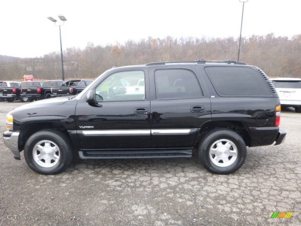 2005 Yukon SLT 4x4 - Onyx Black / Pewter/Dark Pewter photo #3