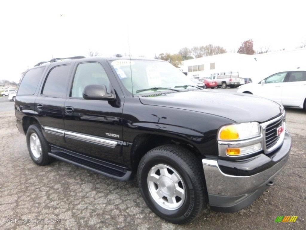 2005 Yukon SLT 4x4 - Onyx Black / Pewter/Dark Pewter photo #8
