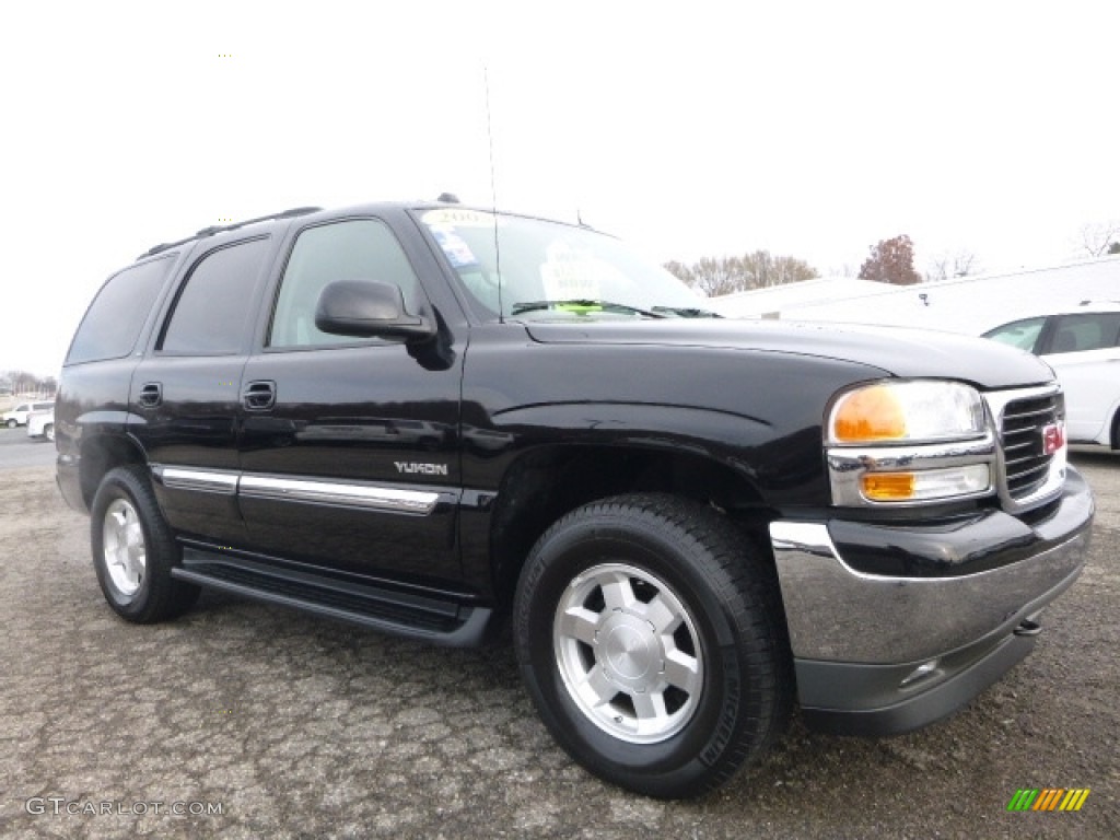 2005 Yukon SLT 4x4 - Onyx Black / Pewter/Dark Pewter photo #9