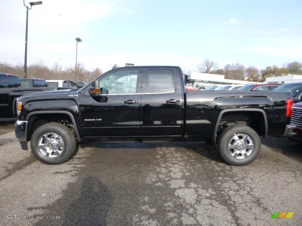 Onyx Black 2017 GMC Sierra 2500HD SLE Double Cab 4x4 Exterior Photo #117231400