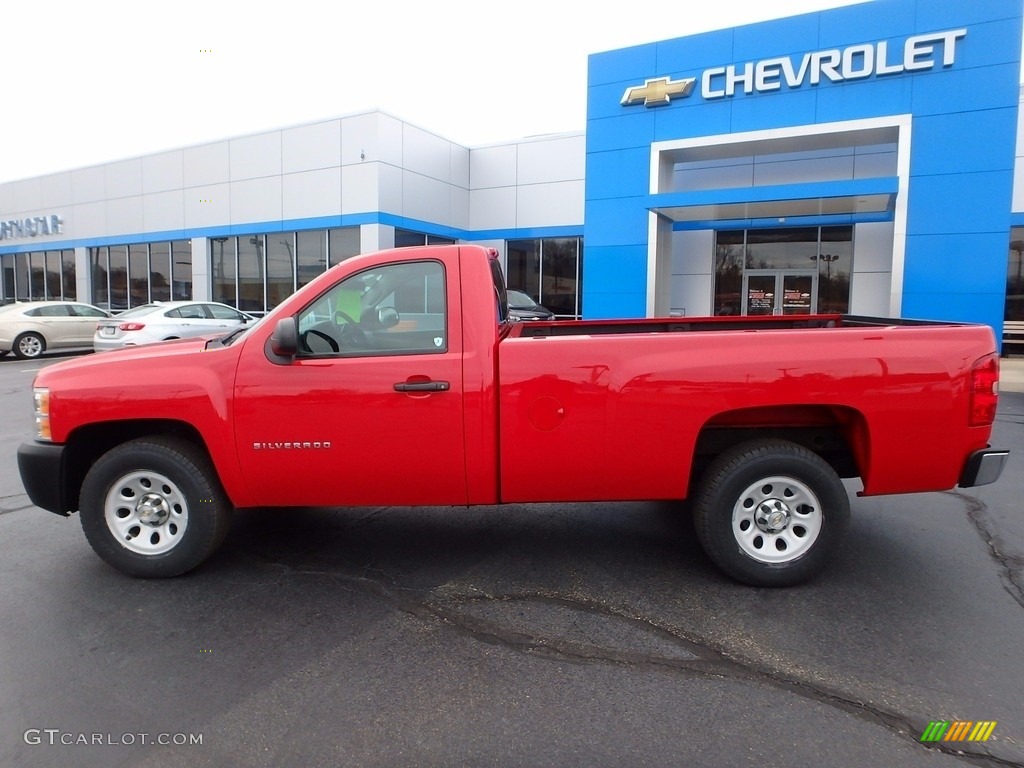 2013 Silverado 1500 Work Truck Regular Cab - Victory Red / Dark Titanium photo #4