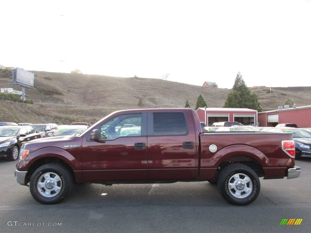 2010 F150 XLT SuperCrew - Royal Red Metallic / Tan photo #4