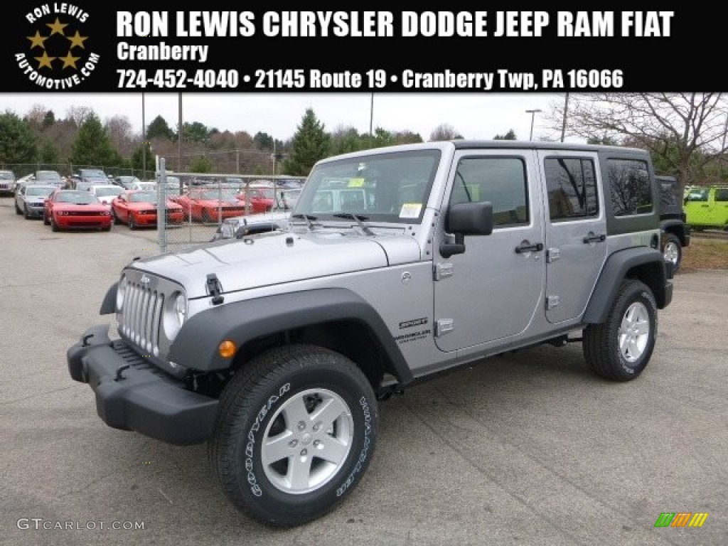 2017 Wrangler Unlimited Sport 4x4 - Billet Silver Metallic / Black photo #1
