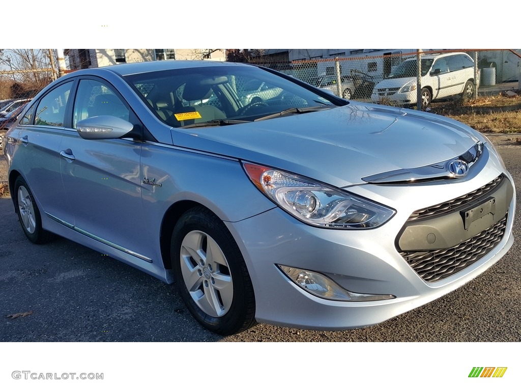 2011 Sonata Hybrid - Blue Sky Metallic / Gray photo #1