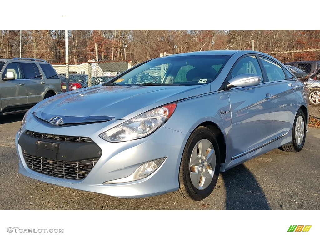 2011 Sonata Hybrid - Blue Sky Metallic / Gray photo #3