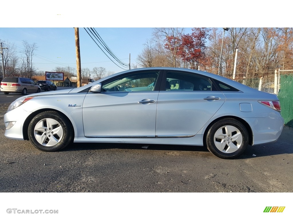 2011 Sonata Hybrid - Blue Sky Metallic / Gray photo #4
