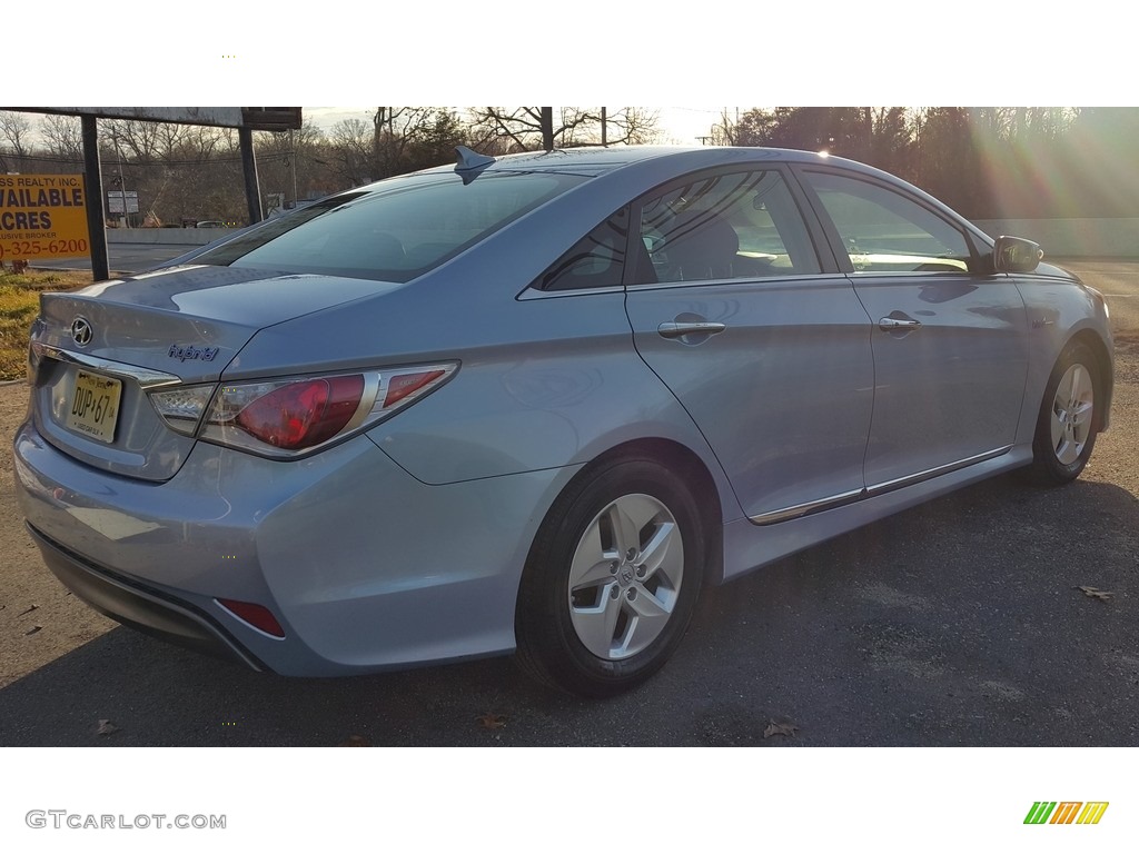 2011 Sonata Hybrid - Blue Sky Metallic / Gray photo #8