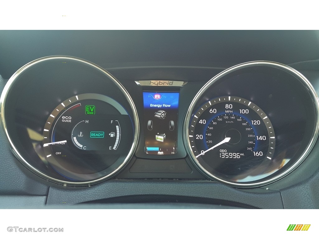2011 Sonata Hybrid - Blue Sky Metallic / Gray photo #16