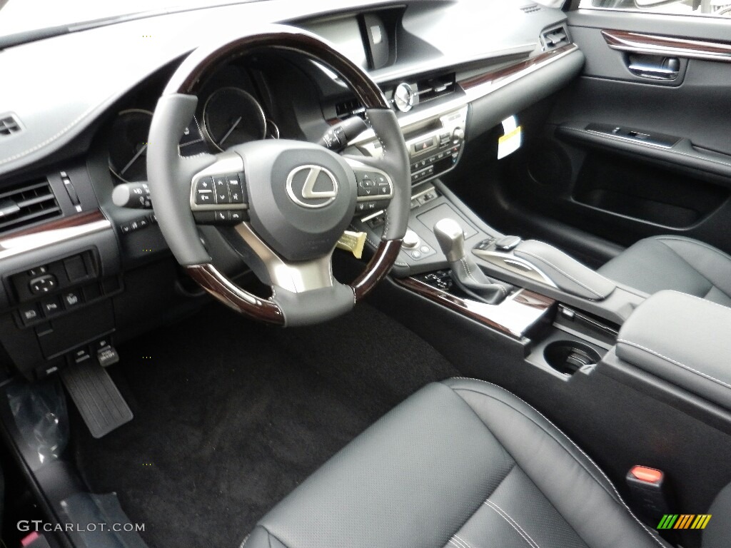 Black Interior 2017 Lexus ES 300h Hybrid Photo #117235963