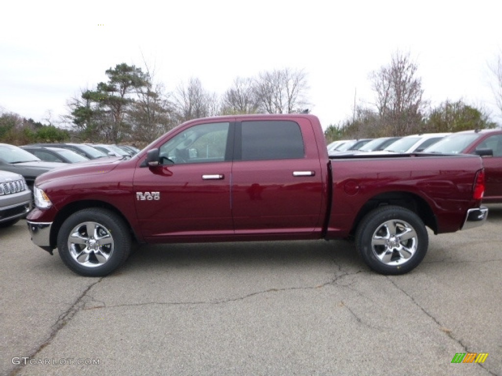 Delmonico Red Pearl 2017 Ram 1500 Big Horn Crew Cab 4x4 Exterior Photo #117236296