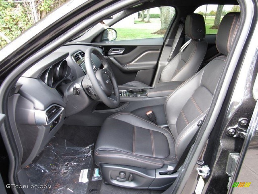 Jet Interior 2017 Jaguar F-PACE 35t AWD Prestige Photo #117236614
