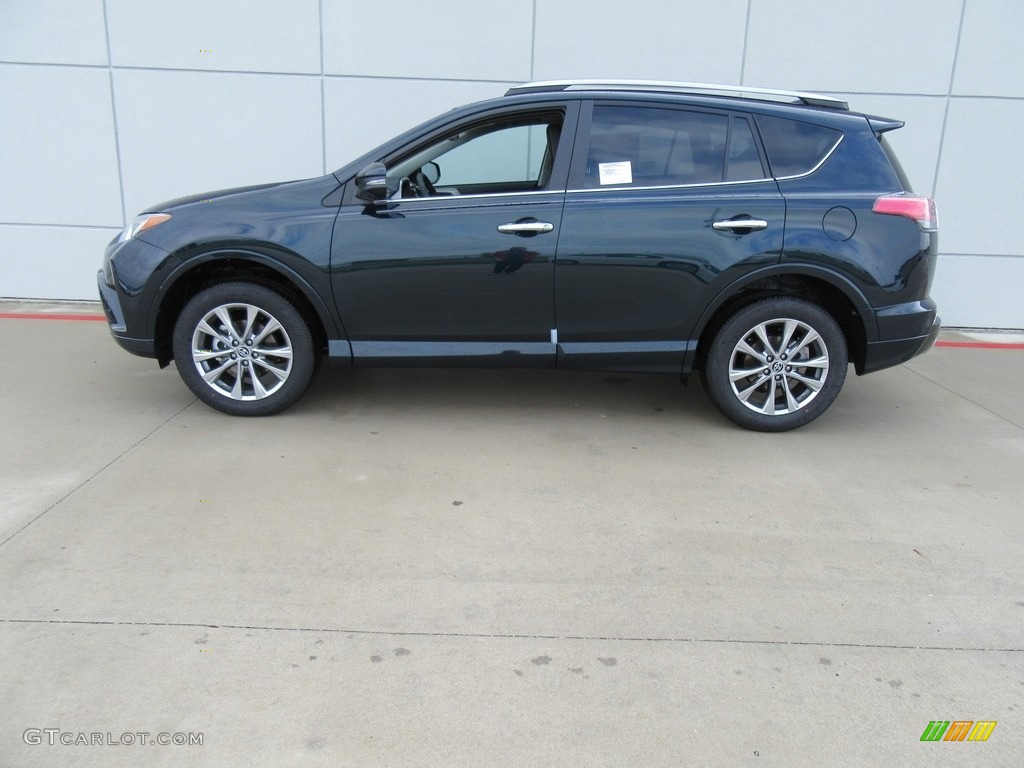 2017 RAV4 Platinum - Galactic Aqua Mica / Black photo #6