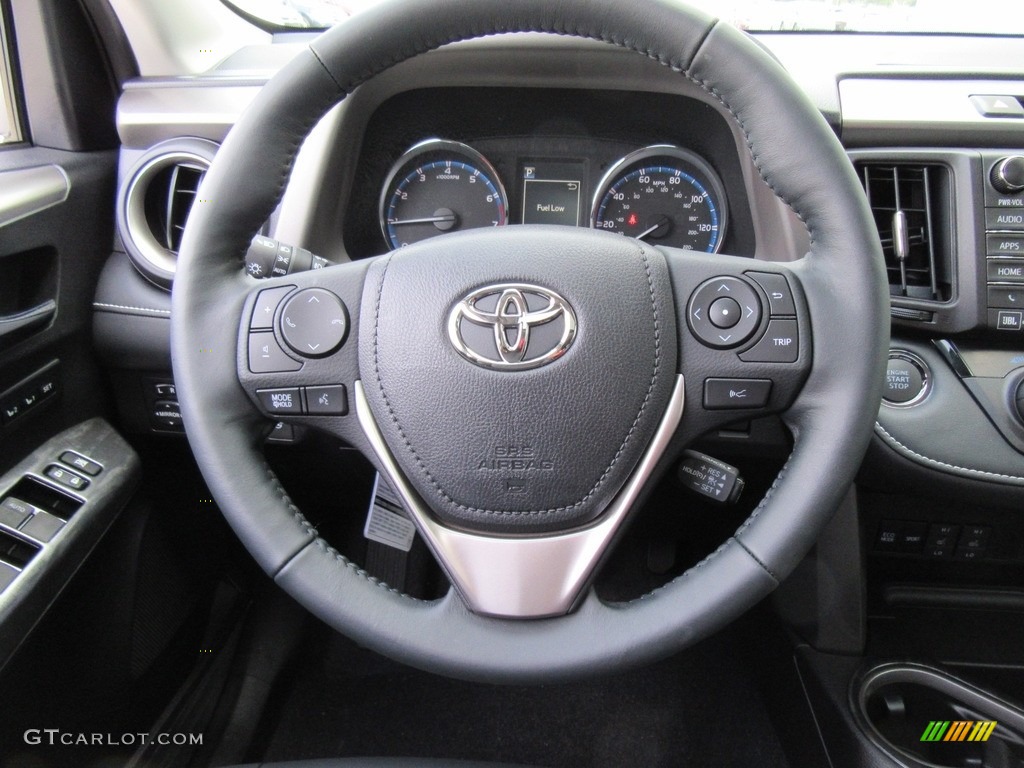 2017 Toyota RAV4 Platinum Black Steering Wheel Photo #117239392