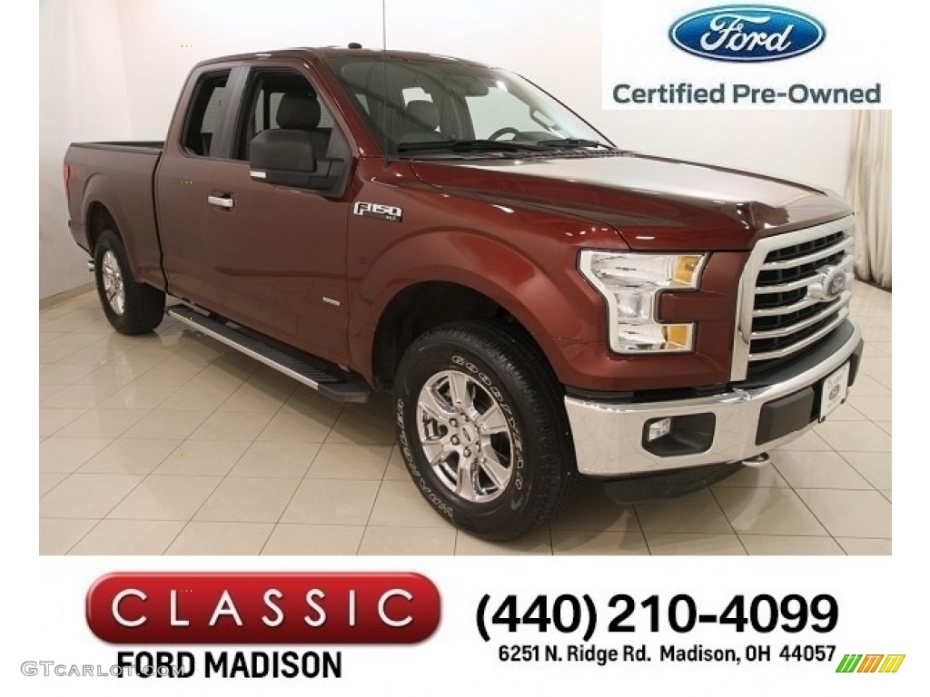 2016 F150 XLT SuperCab 4x4 - Bronze Fire / Medium Earth Gray photo #1