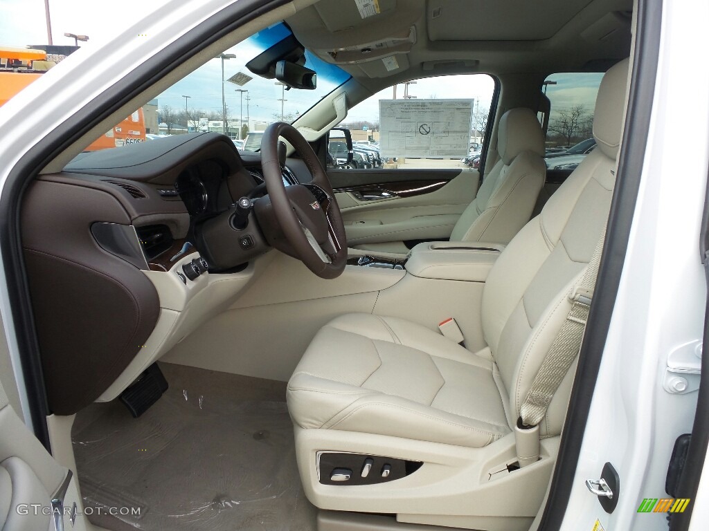 Shale/Cocoa Accents Interior 2017 Cadillac Escalade Premium Luxury 4WD Photo #117243289