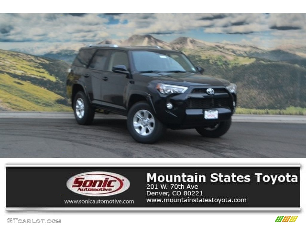 2016 4Runner SR5 4x4 - Midnight Black Metallic / Black photo #1