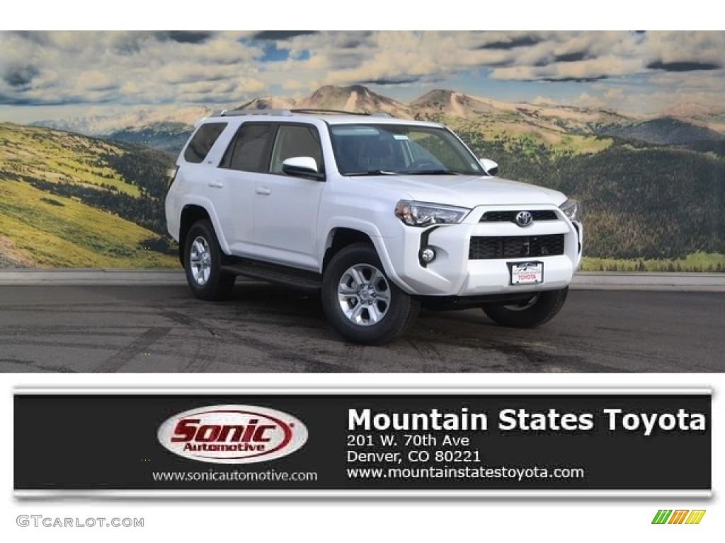 2016 4Runner SR5 4x4 - Super White / Black photo #1