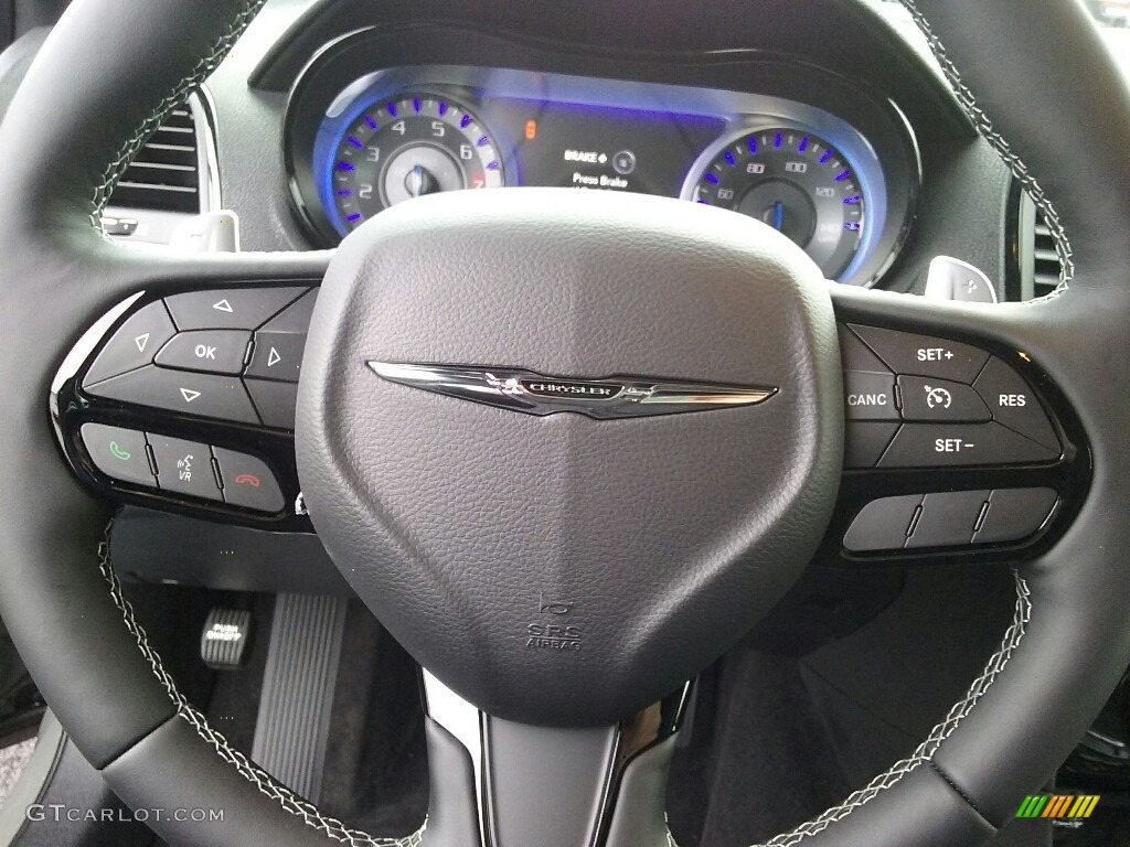 2017 Chrysler 300 S AWD Black Steering Wheel Photo #117248329