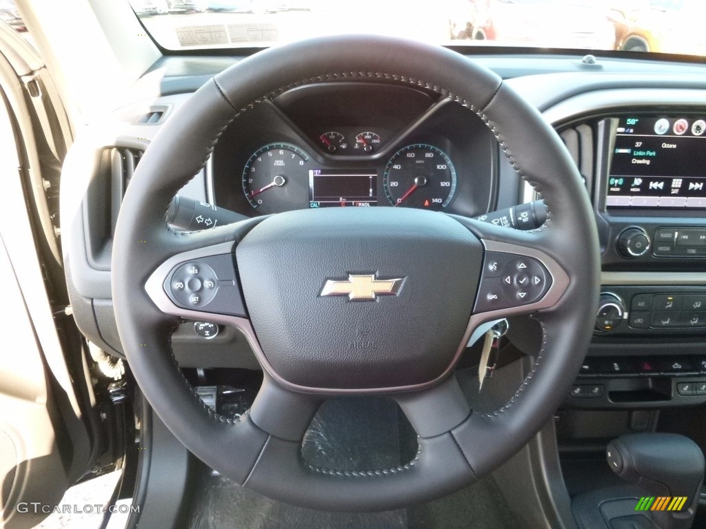 2017 Chevrolet Colorado Z71 Crew Cab 4x4 Jet Black Steering Wheel Photo #117248830