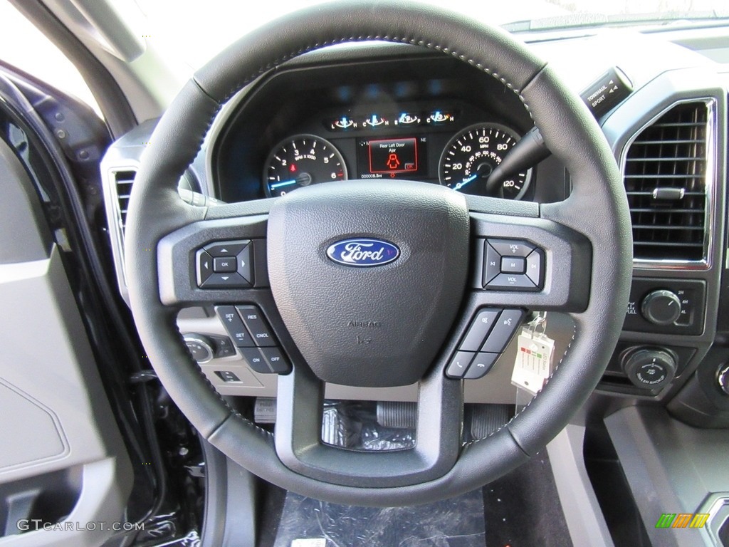 2017 Ford F150 XLT SuperCrew 4x4 Earth Gray Steering Wheel Photo #117249445