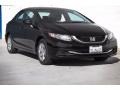 2014 Crystal Black Pearl Honda Civic LX Sedan  photo #1