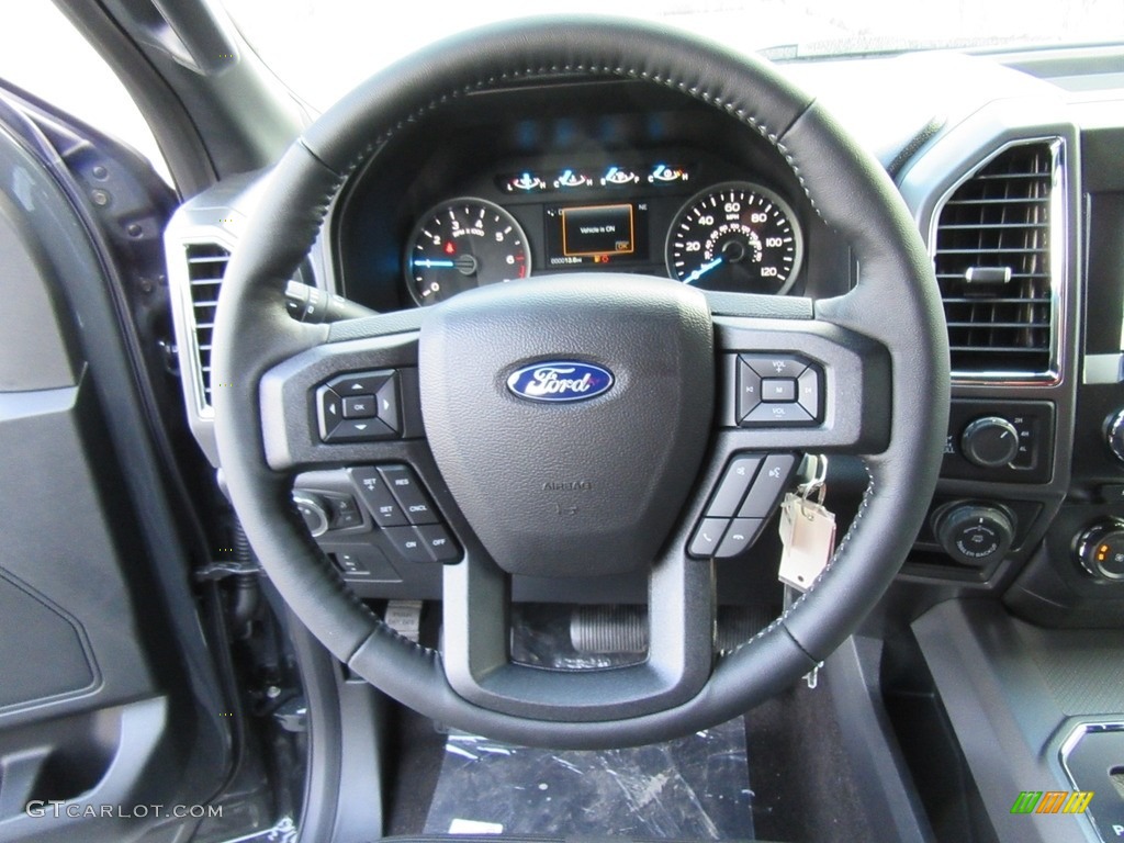 2017 Ford F150 XLT SuperCrew 4x4 Black Steering Wheel Photo #117251311