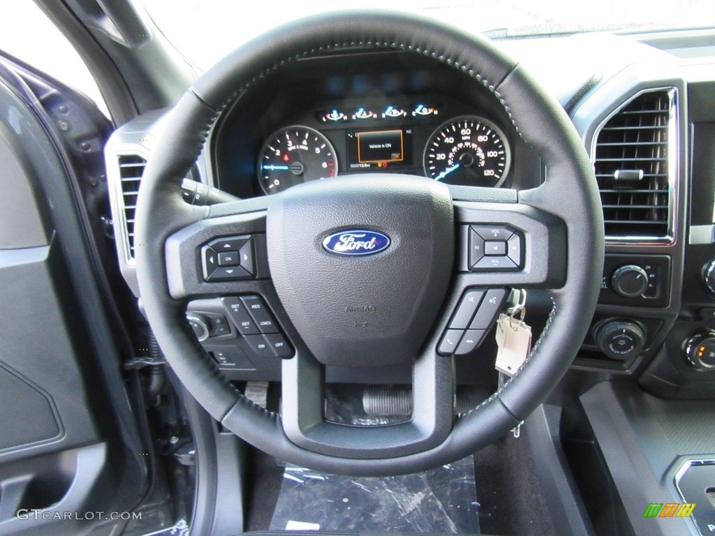 2017 Ford F150 XLT SuperCrew 4x4 Black Steering Wheel Photo #117252214