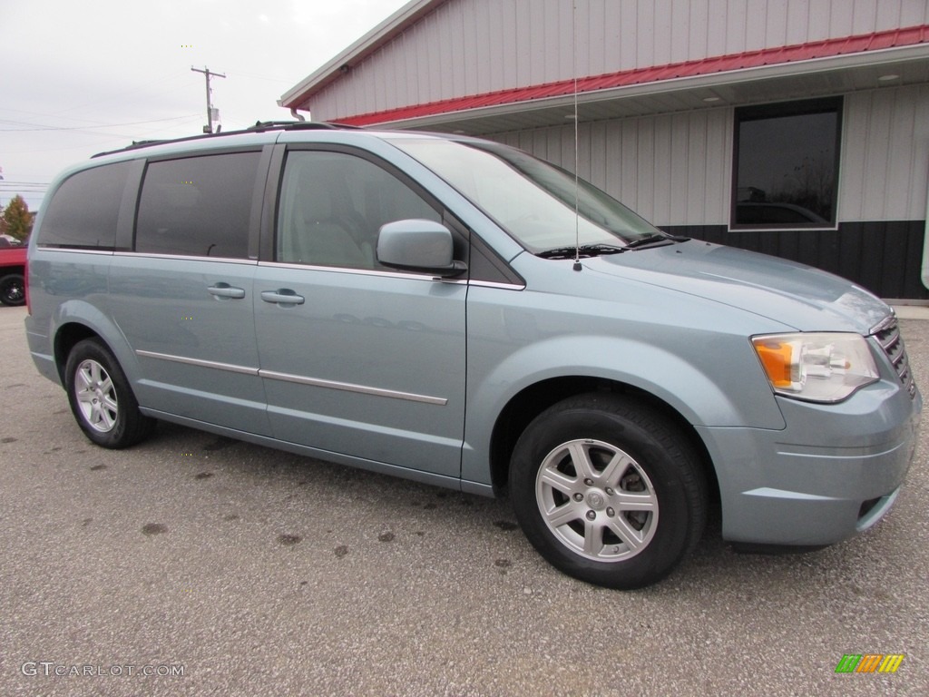 2010 Town & Country Touring - Clearwater Blue Pearl / Medium Slate Gray/Light Shale photo #7