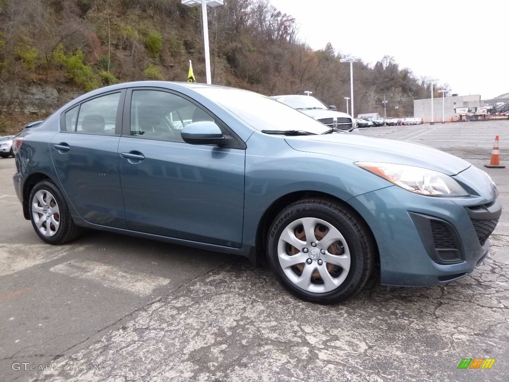 2011 MAZDA3 i Sport 4 Door - Gunmetal Blue Mica / Black photo #7