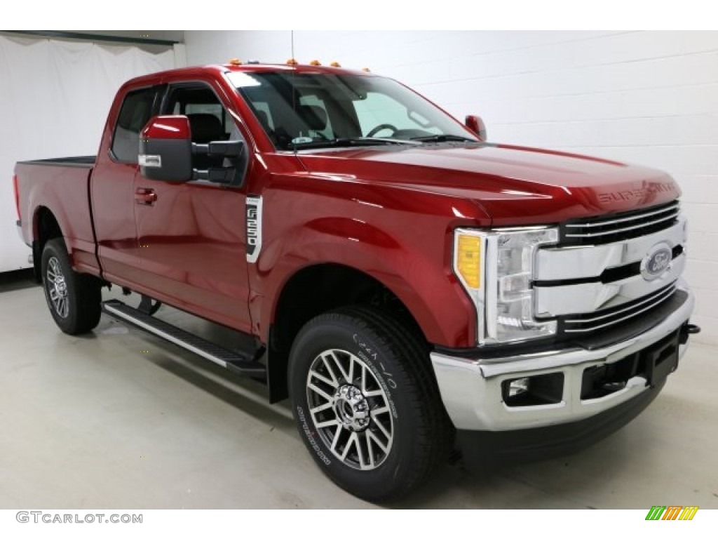 Ruby Red 2017 Ford F250 Super Duty Lariat SuperCab 4x4 Exterior Photo #117255775