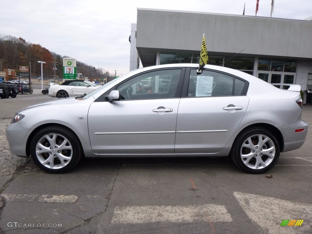 2008 MAZDA3 i Sport Sedan - Sunlight Silver Metallic / Black photo #2