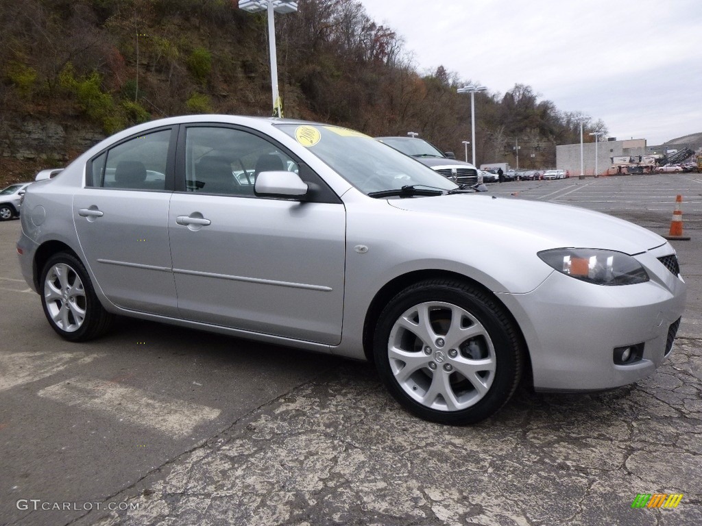 2008 MAZDA3 i Sport Sedan - Sunlight Silver Metallic / Black photo #7