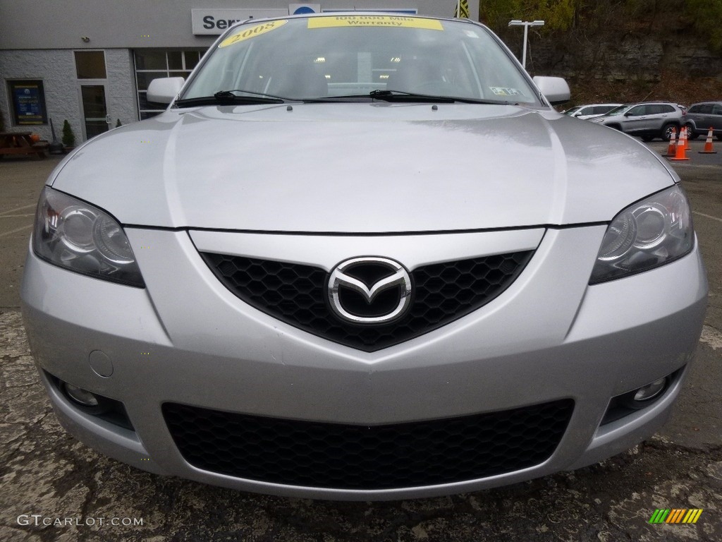 2008 MAZDA3 i Sport Sedan - Sunlight Silver Metallic / Black photo #8