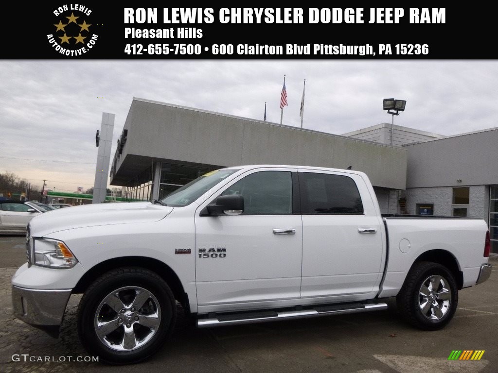2014 1500 Big Horn Crew Cab 4x4 - Bright White / Black/Diesel Gray photo #1