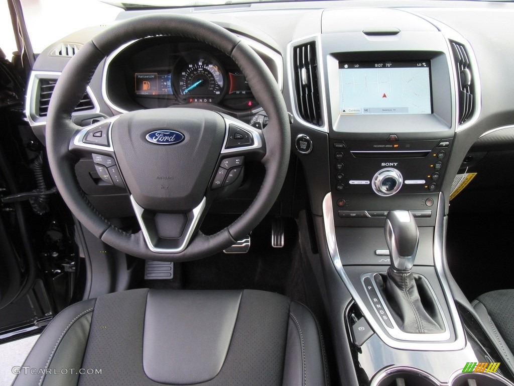 2017 Ford Edge Sport AWD Ebony Dashboard Photo #117258088