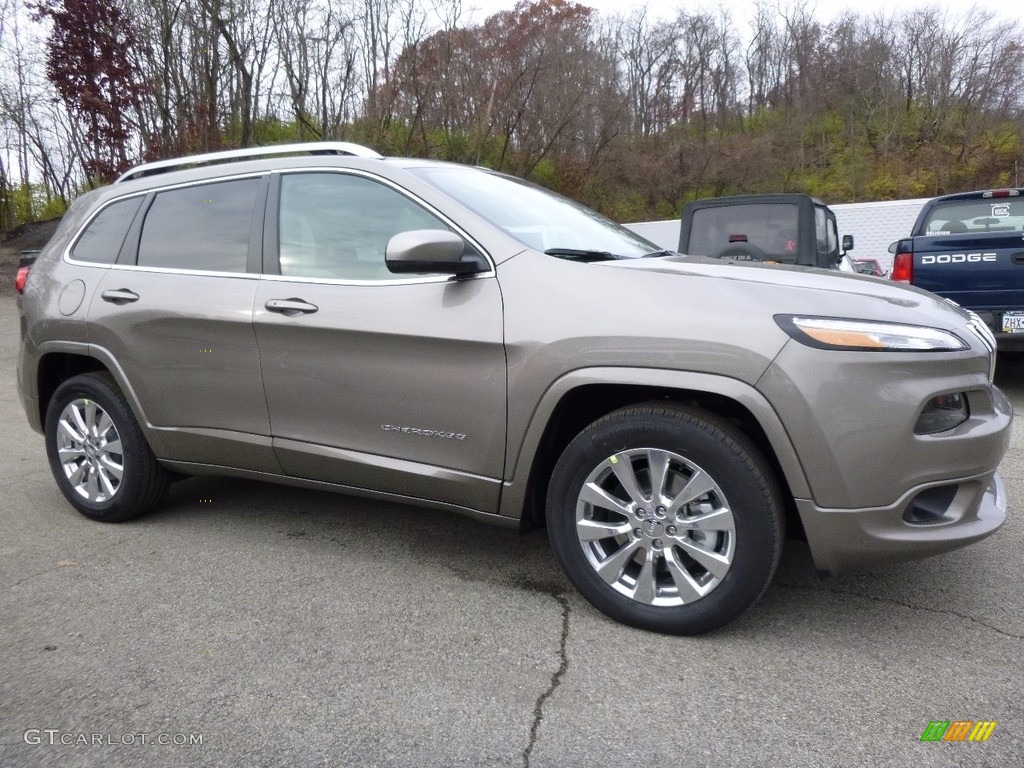 Light Brownstone Pearl 2017 Jeep Cherokee Overland 4x4 Exterior Photo #117258511