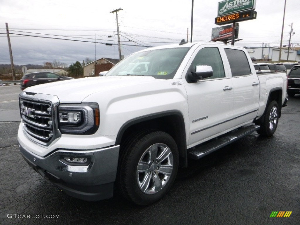 2016 Sierra 1500 SLT Crew Cab 4WD - White Frost Tricoat / Cocoa/Dune photo #12