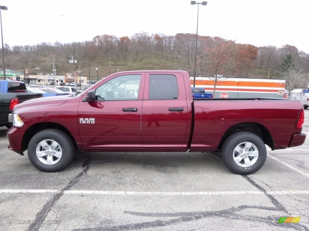 2017 1500 Express Quad Cab 4x4 - Delmonico Red Pearl / Black/Diesel Gray photo #2