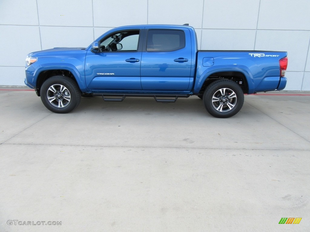 Blazing Blue Pearl 2017 Toyota Tacoma TRD Sport Double Cab Exterior Photo #117263140