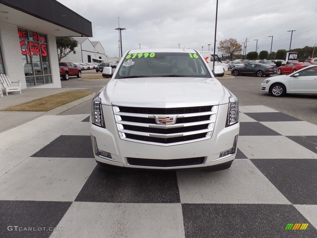 2016 Escalade Luxury 4WD - Crystal White Tricoat / Shale/Cocoa photo #2