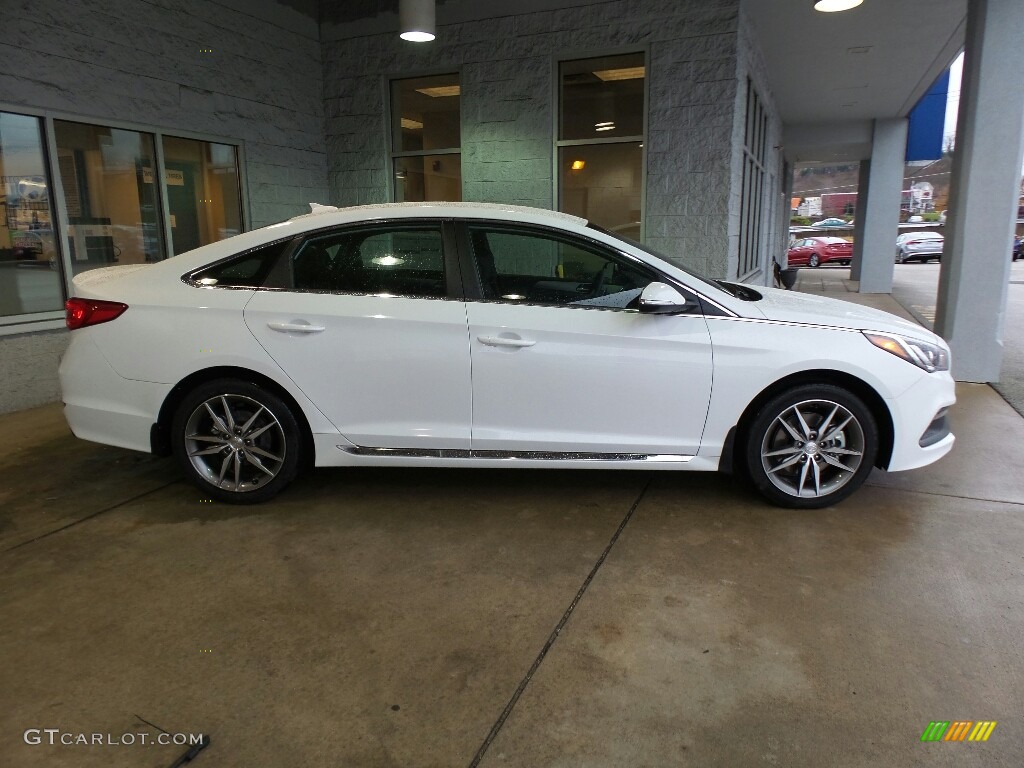 2017 Sonata Sport - Quartz White Pearl / Black photo #2