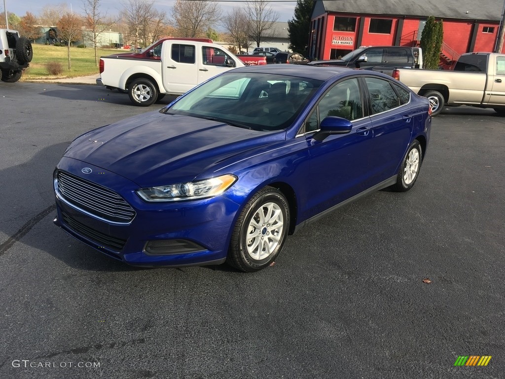 2015 Fusion S - Deep Impact Blue Metallic / Earth Gray photo #1