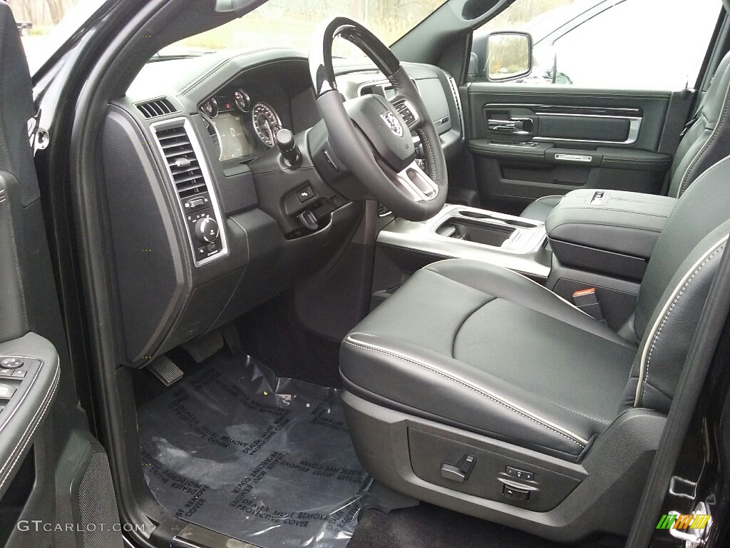 Black Interior 2017 Ram 1500 Limited Crew Cab 4x4 Photo #117268396