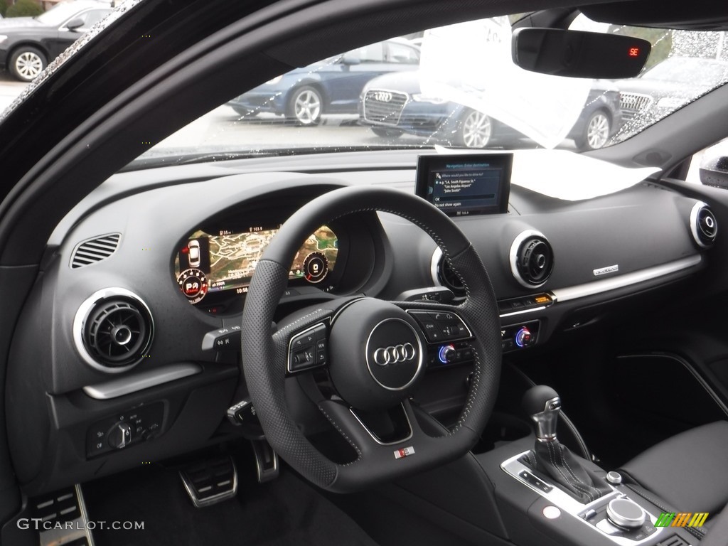 2017 Audi S3 2.0T Premium Plus quattro Black/Rock Gray Stitching Dashboard Photo #117268510