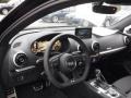 Black/Rock Gray Stitching Dashboard Photo for 2017 Audi S3 #117268510