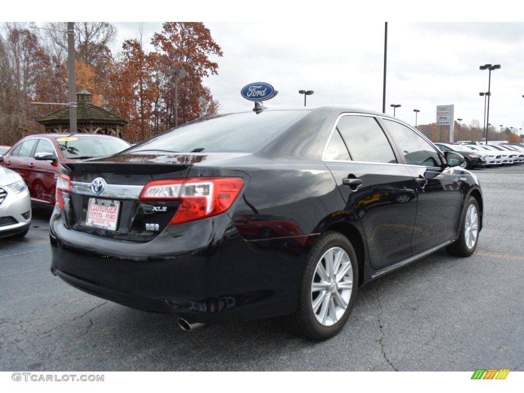 2013 Camry Hybrid XLE - Attitude Black Metallic / Light Gray photo #3