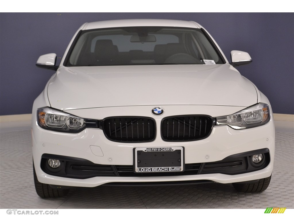 2017 3 Series 320i Sedan - Alpine White / Black photo #2