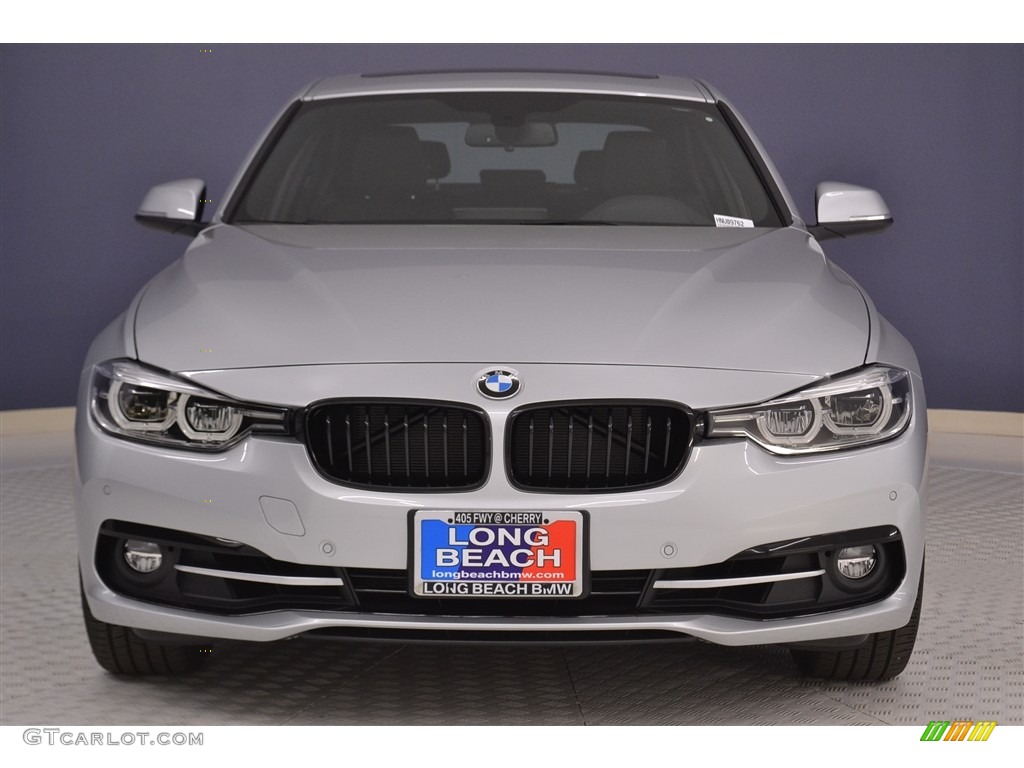 2017 3 Series 330i Sedan - Glacier Silver Metallic / Black photo #2