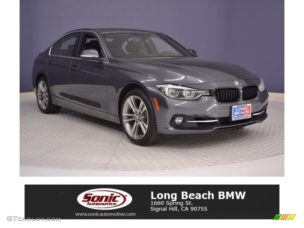2017 3 Series 330i Sedan - Mineral Grey Metallic / Black photo #1